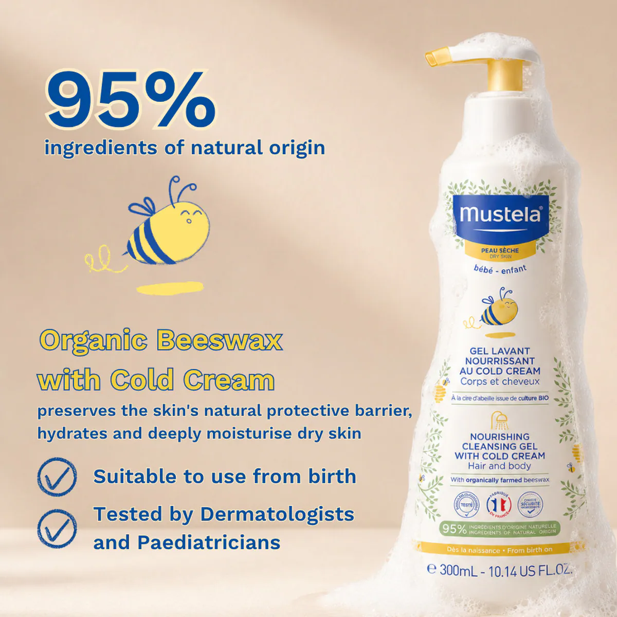 Thumbnail Mustela Nourishing Cleansing Gel with Cold Cream 300ml