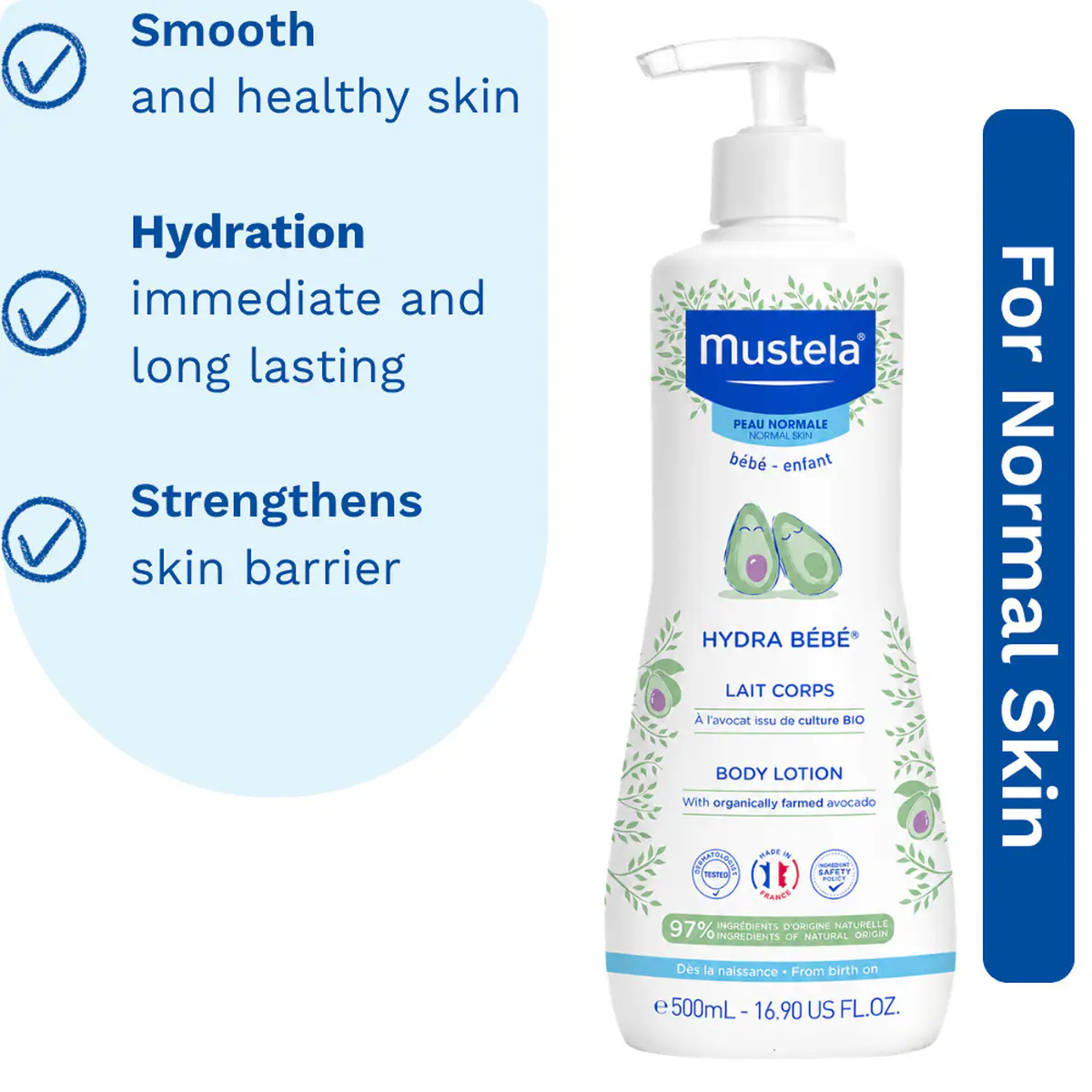 Thumbnail Mustela Hydra-Bebe Body Lotion 500ml