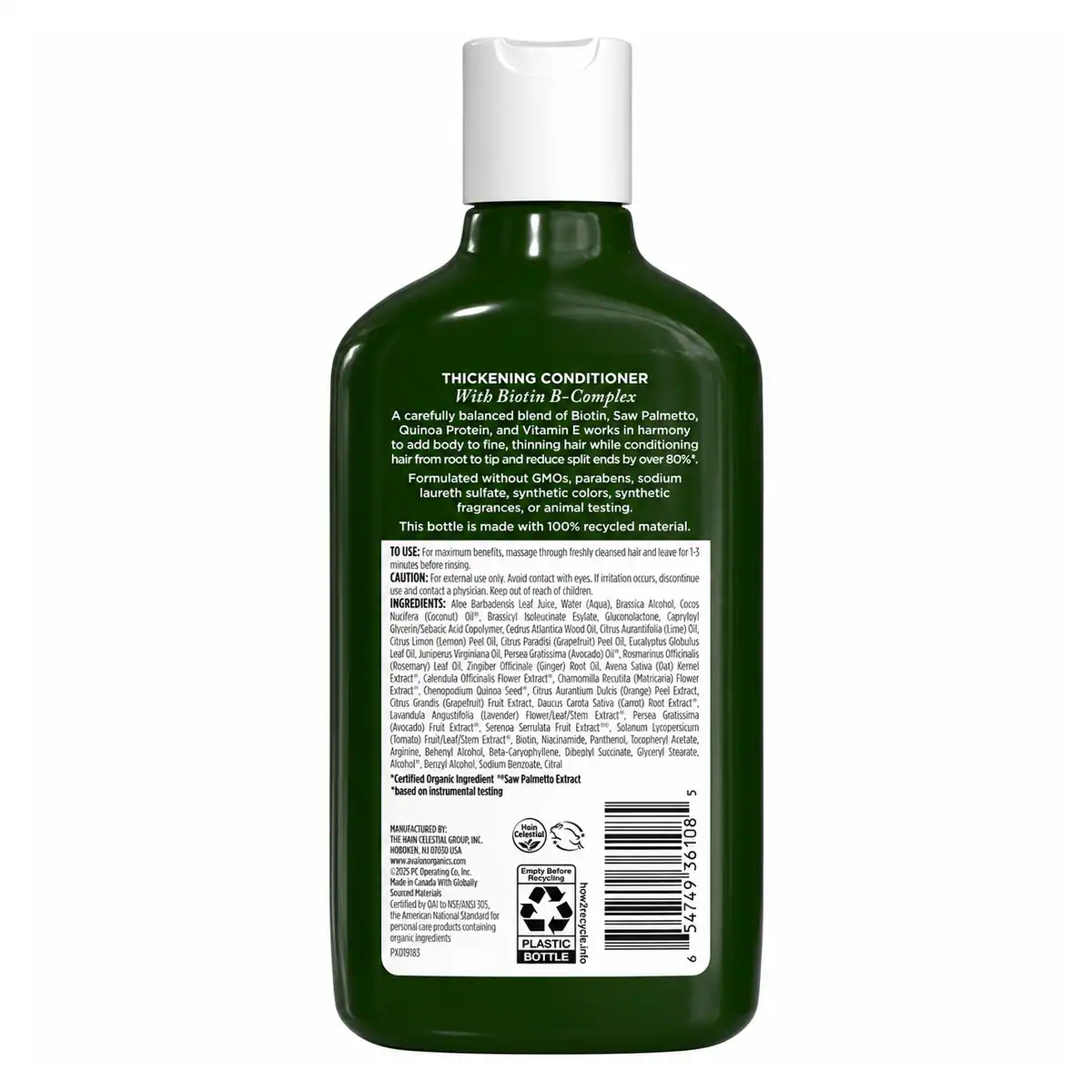 Thumbnail Avalon Organics Thickening Biotin B Complex Conditioner 325ml