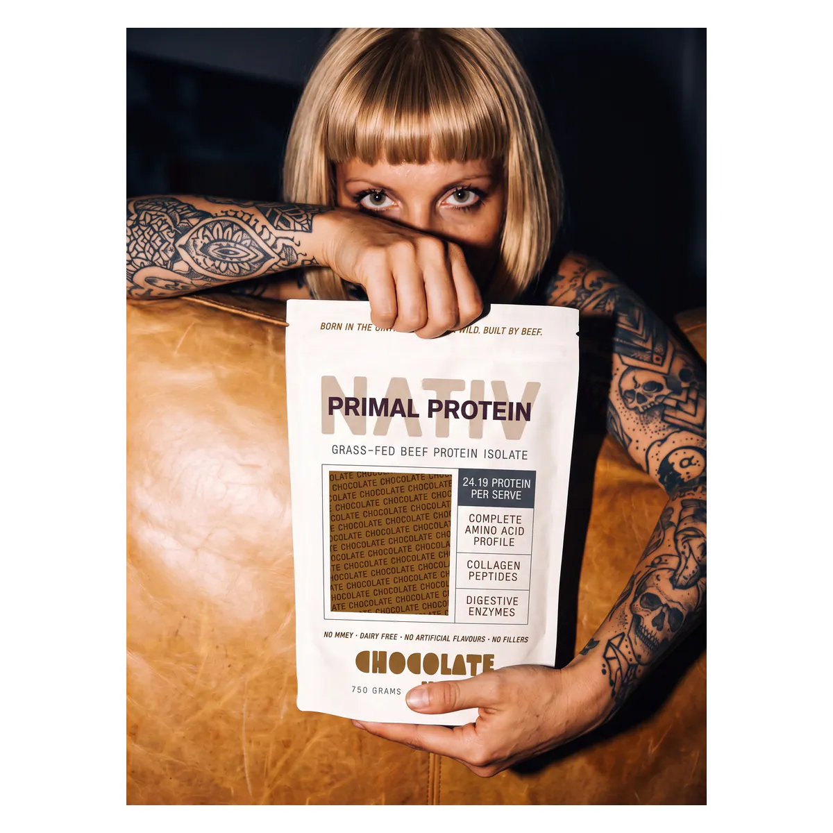Thumbnail Nativ Primal Protein Grass-fed Beef Isolate Chocolate 750g