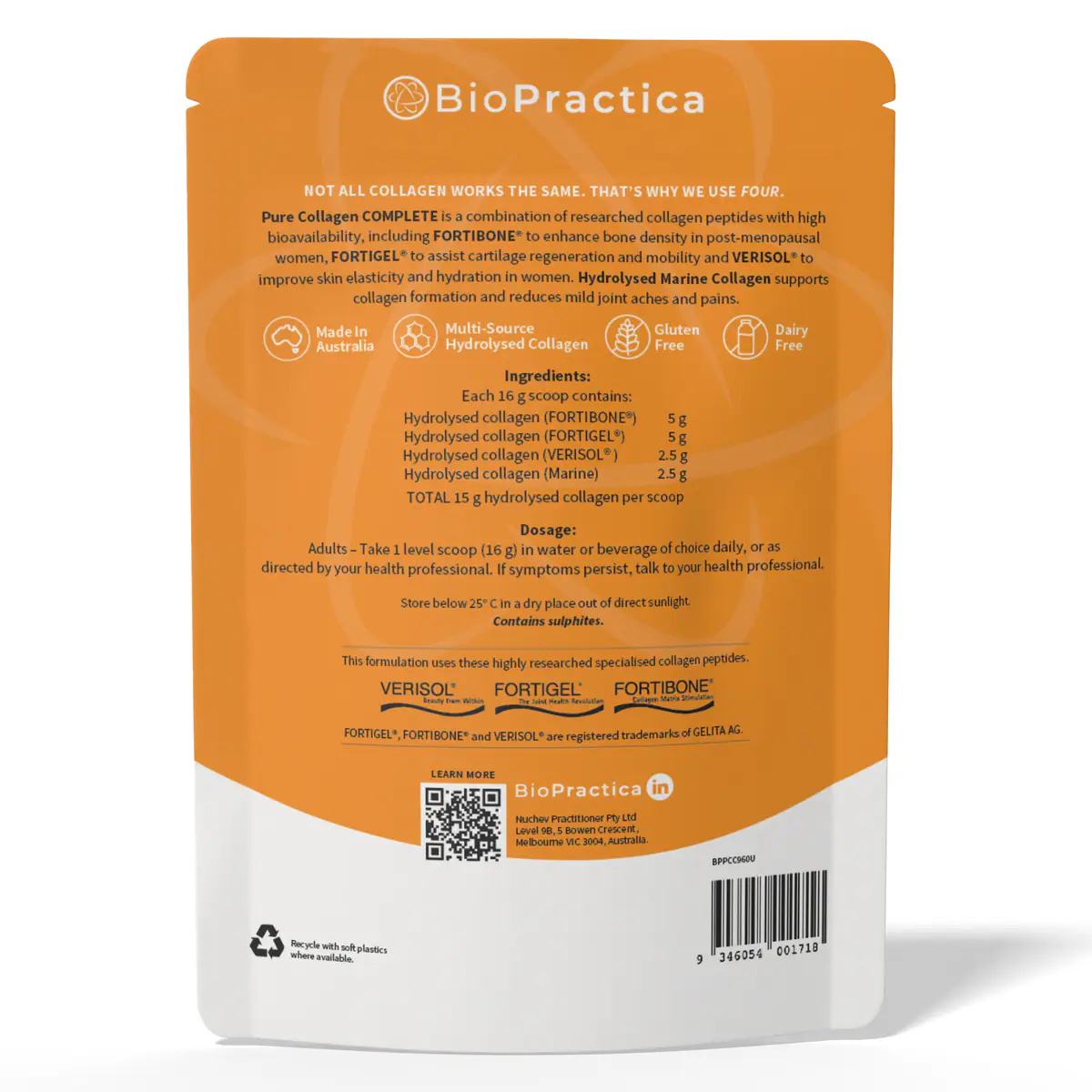 Thumbnail Biopractica Pure Collagen Complete 960g