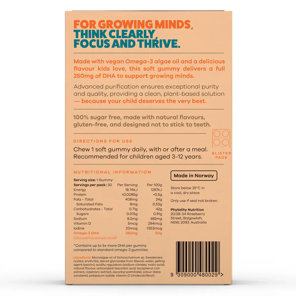 Thumbnail Phytality Clean Omega-3 DHA Soft Gummies 30 Serves