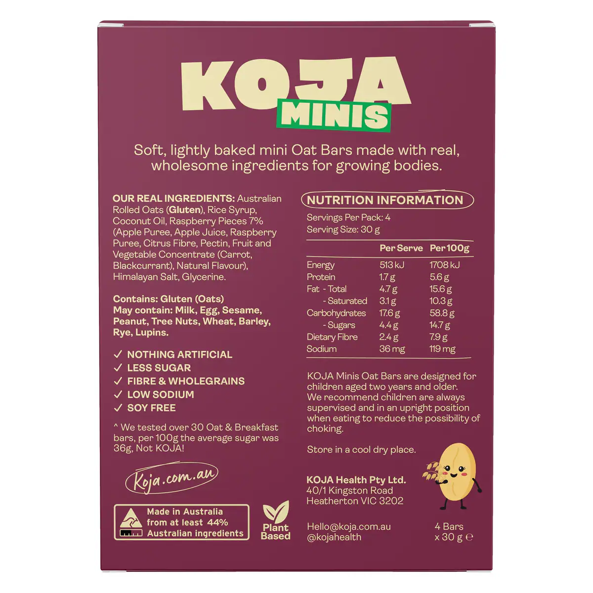 Thumbnail Koja Minis Oat Bars Mixed Berry 120g