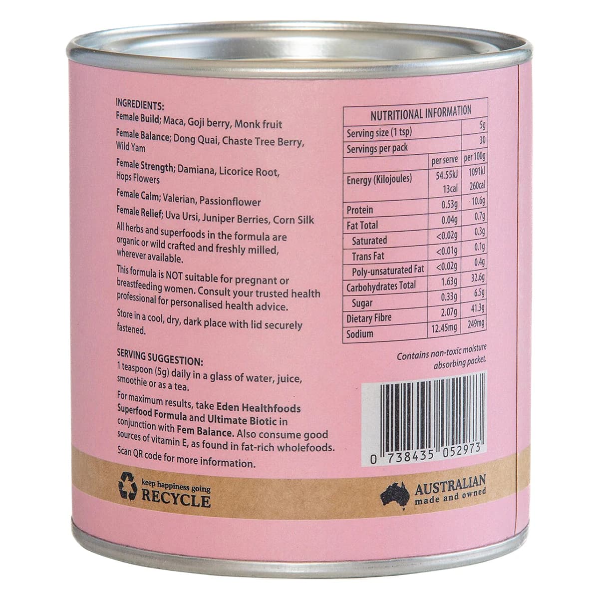 Thumbnail Eden Health Foods Fem Balance Organic Women's Herbal 150g