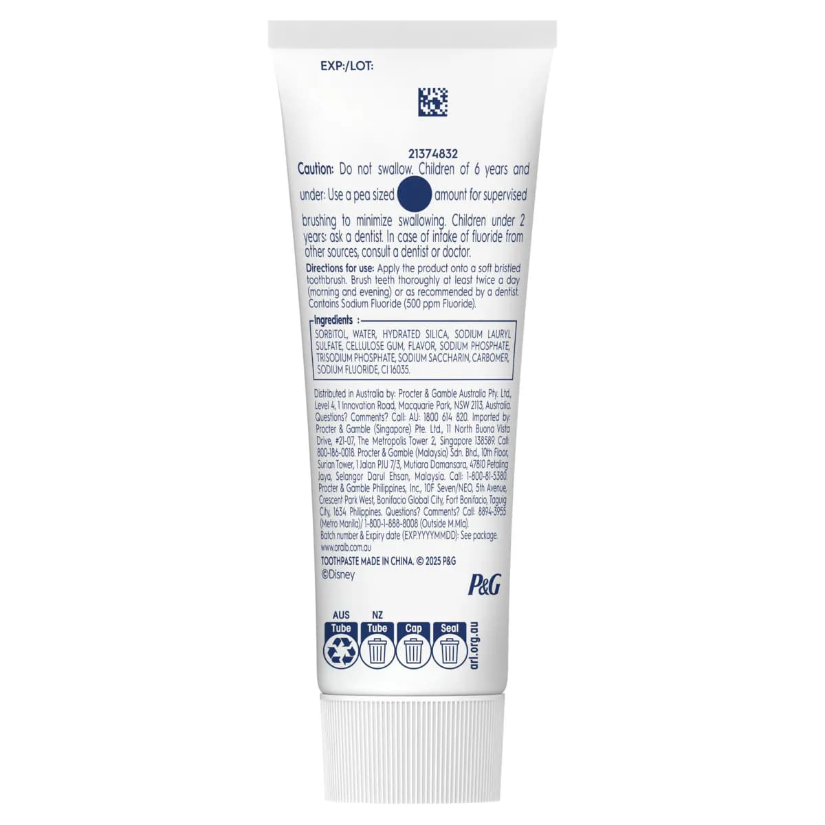 Thumbnail Oral B Kids Toothpaste 3+ Years Frozen 92g