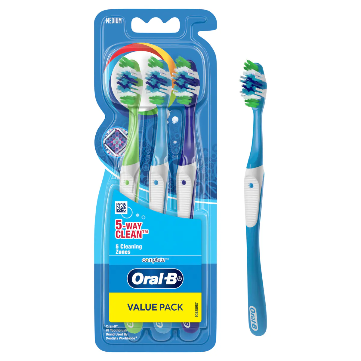 Thumbnail Oral B Complete 5 Way Clean Toothbrush Medium 3 Pack