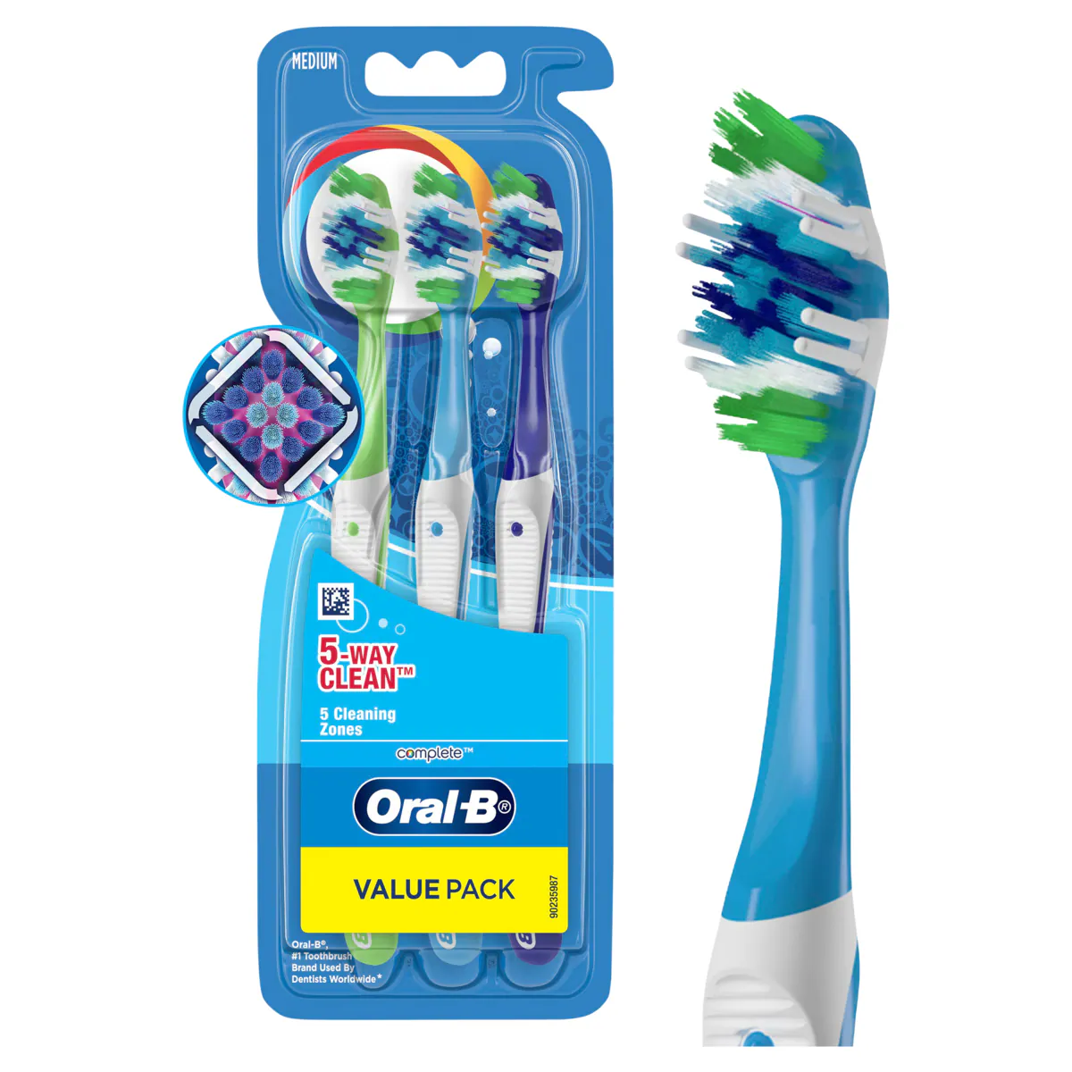 Thumbnail Oral B Complete 5 Way Clean Toothbrush Medium 3 Pack