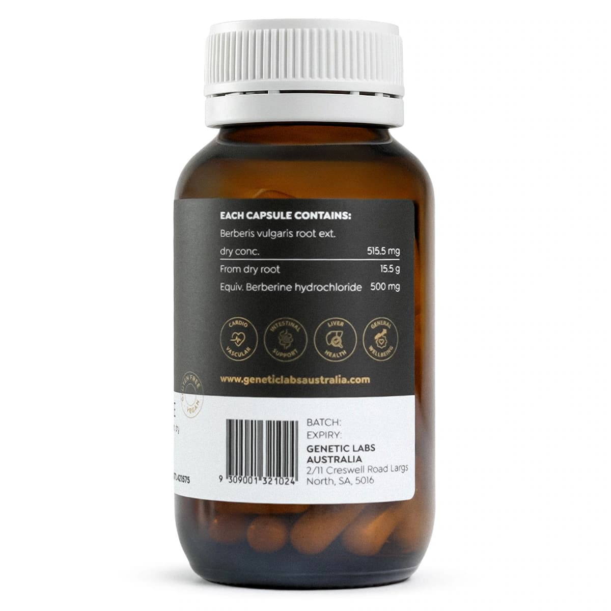 Thumbnail Genetic Labs Australia Berberine 60 Capsules