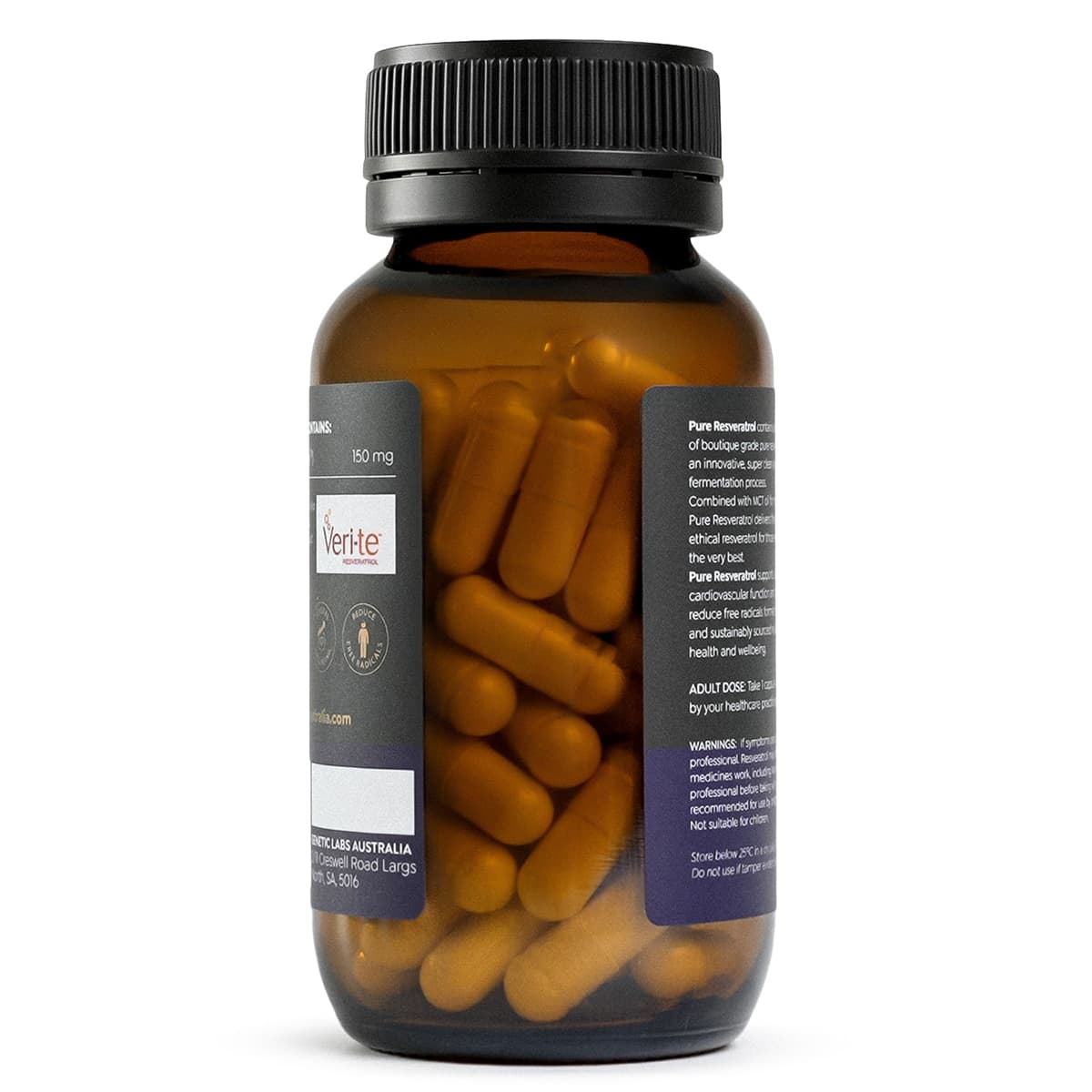 Thumbnail Genetic Labs Australia Pure Trans-Resveratrol with MCT Oil 60 Capsules