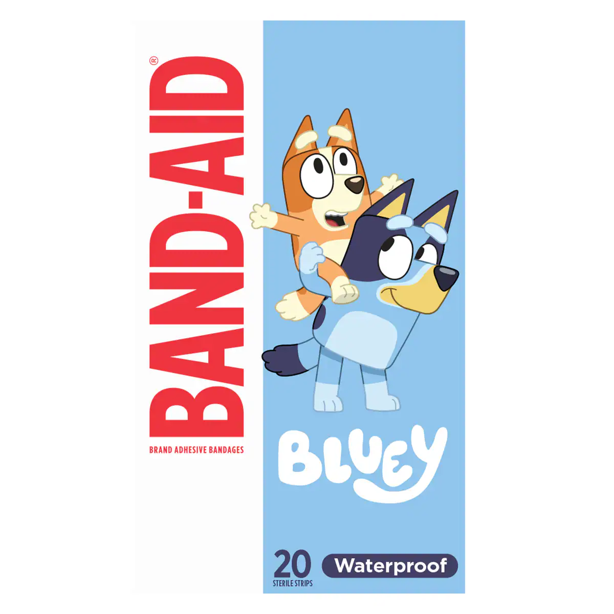 Thumbnail Band-Aid Bluey Waterproof Adhesive Bandage 20 Sterile Strips