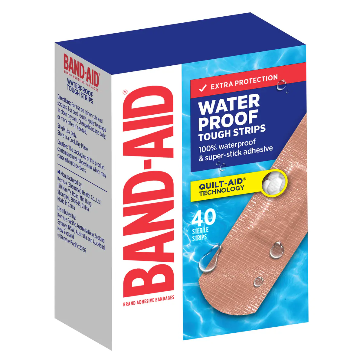 Thumbnail Band-Aid Waterproof Tough Adhesive Bandage 40 Sterile Strips