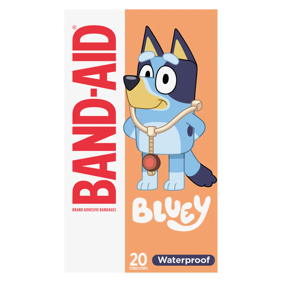 Thumbnail Band-Aid Bluey The Doctor Waterproof Adhesive Bandage 20 Sterile Strips