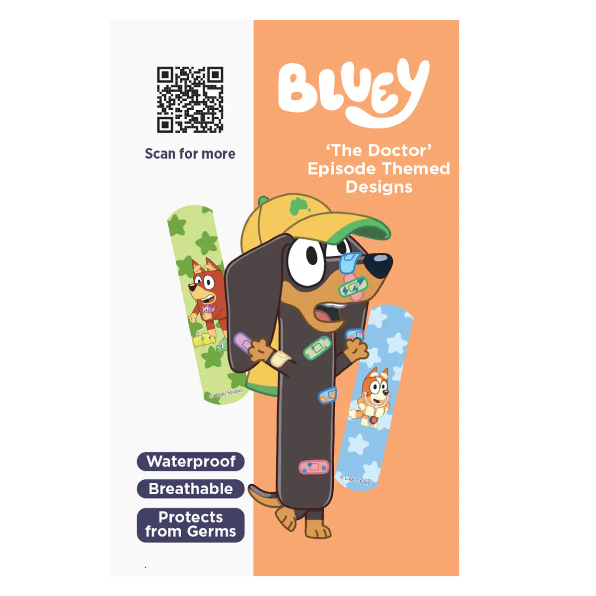 Thumbnail Band-Aid Bluey The Doctor Waterproof Adhesive Bandage 20 Sterile Strips