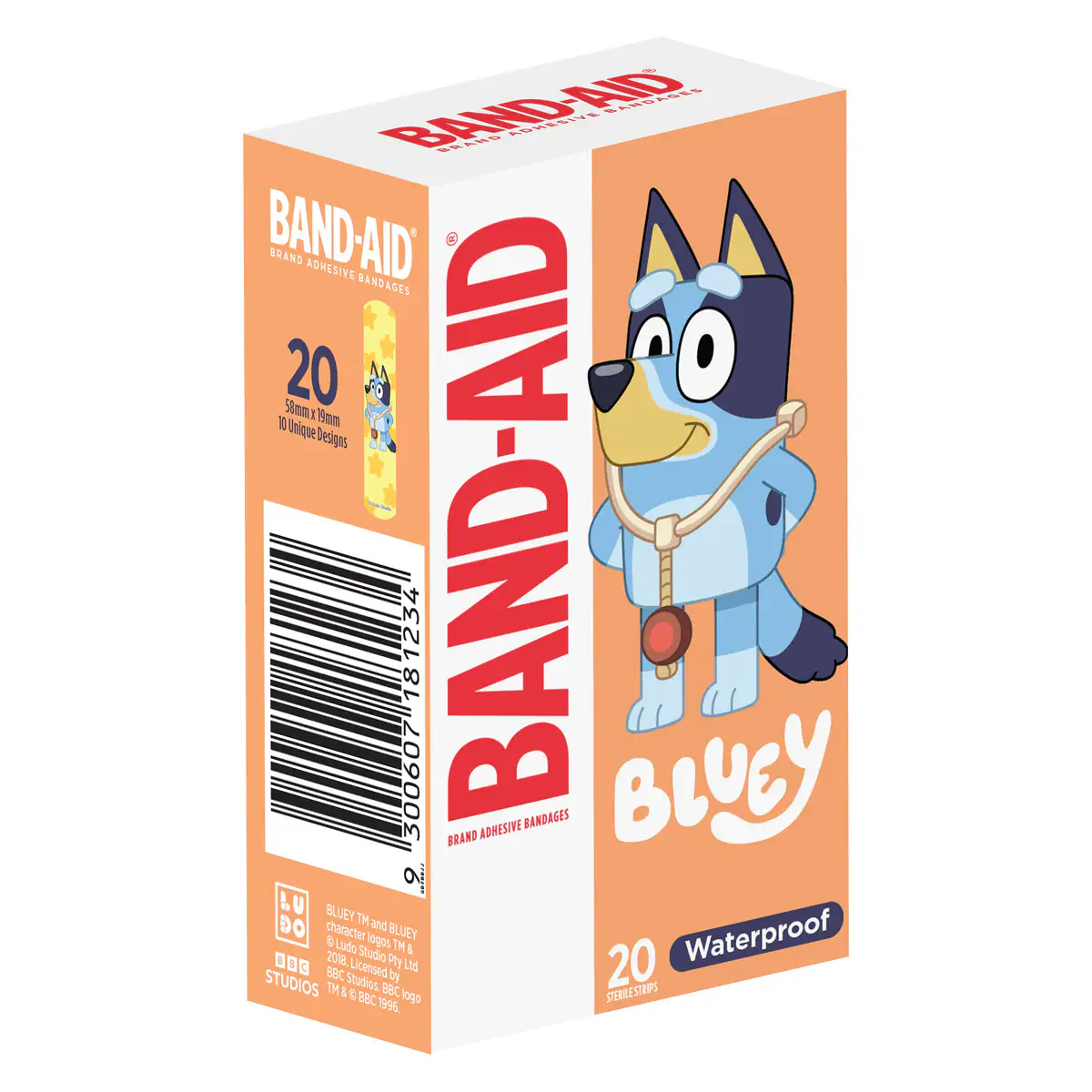 Thumbnail Band-Aid Bluey The Doctor Waterproof Adhesive Bandage 20 Sterile Strips
