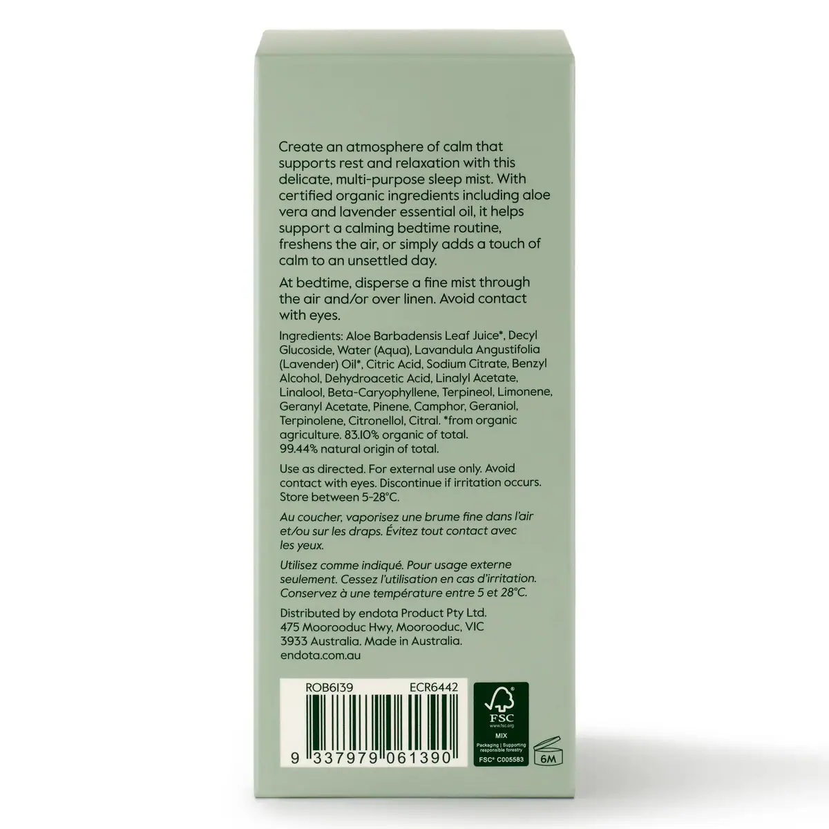 Thumbnail Endota Calming Sleep Mist 120ml