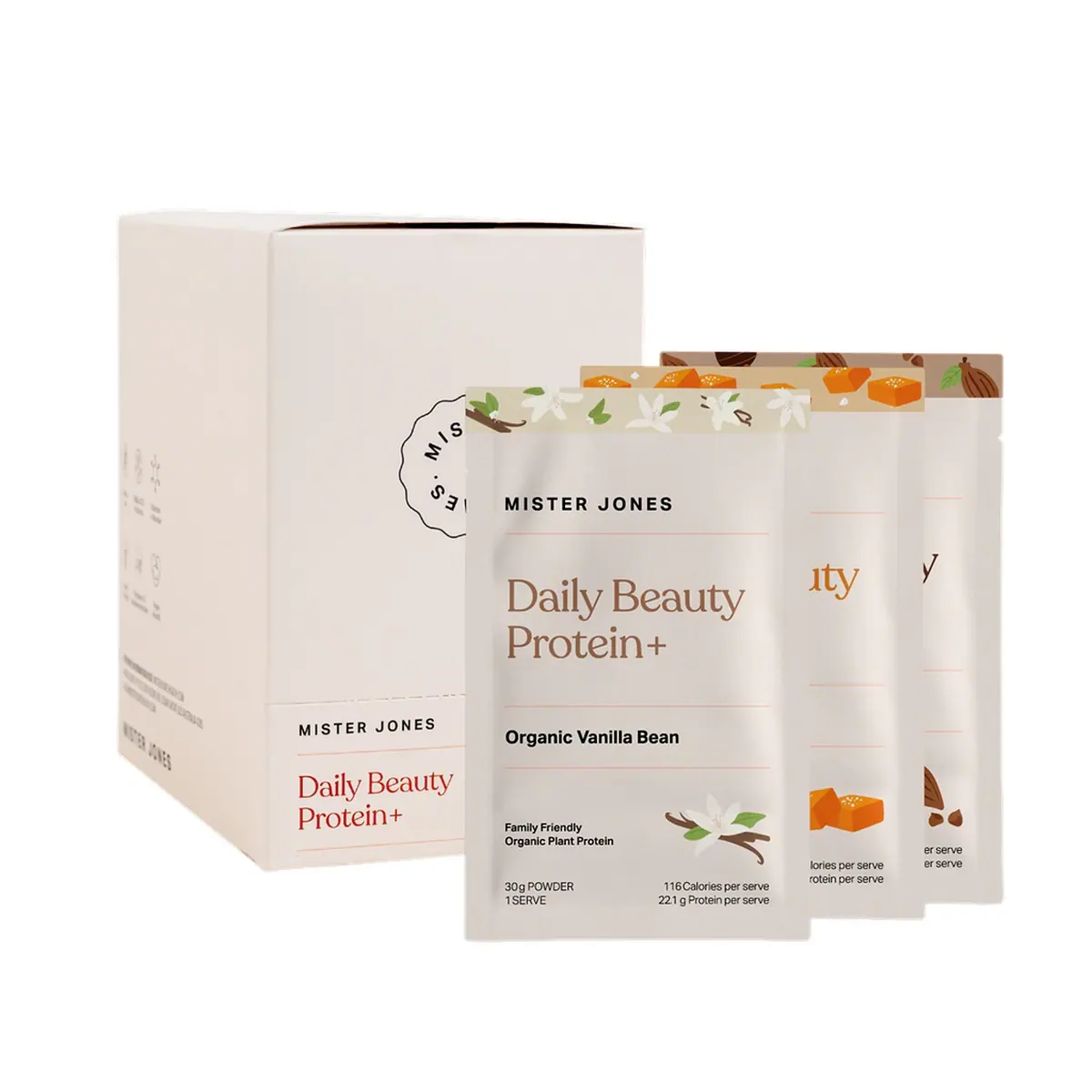 Thumbnail Mister Jones Daily Beauty Protein Variety Box 12 x 30g Sachets