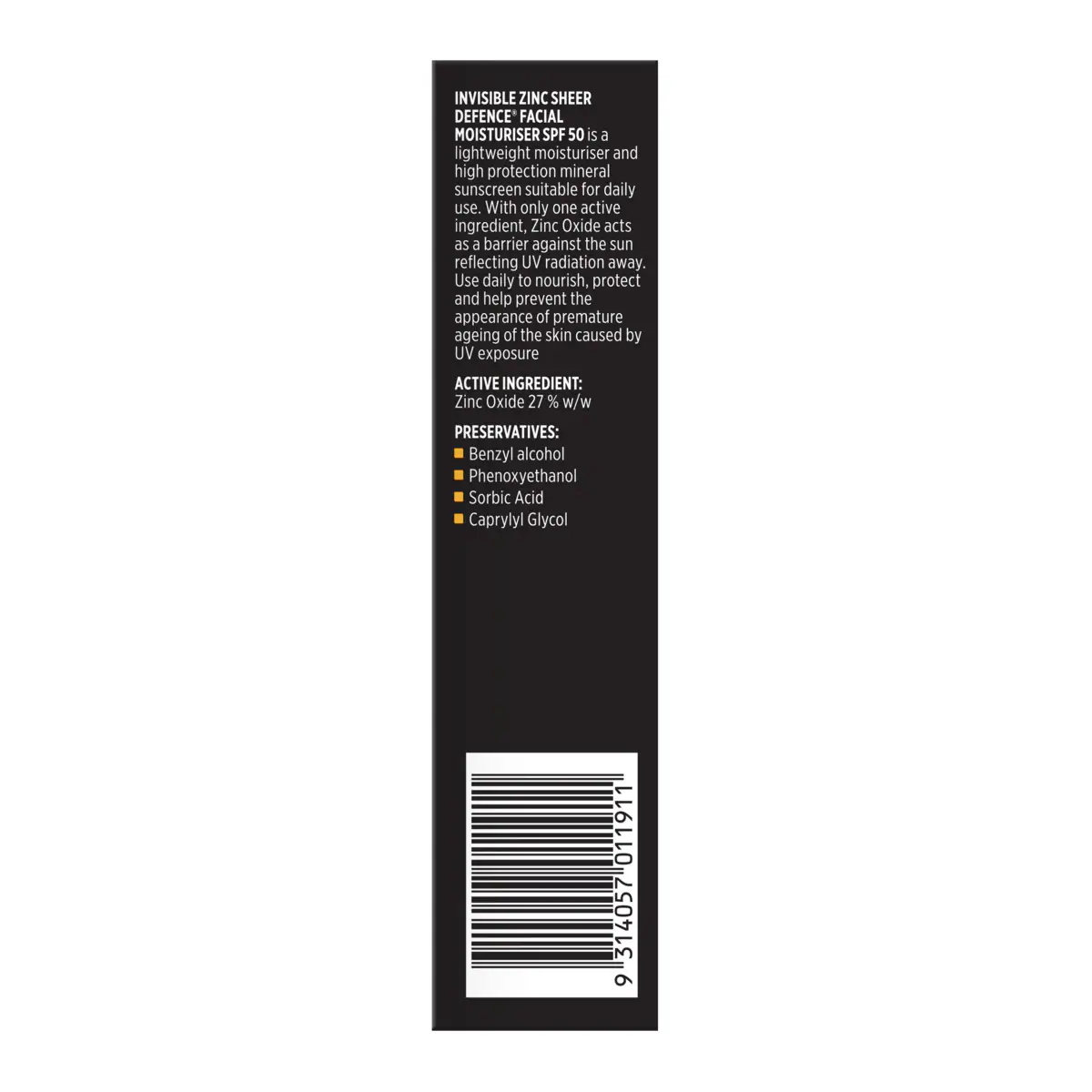 Thumbnail Invisible Zinc Sheer Defence Facial Moisturiser SPF50 50g