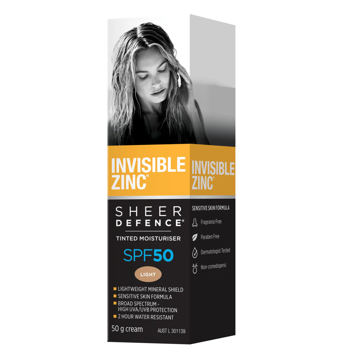 Thumbnail Invisible Zinc Sheer Defence Tinted Moisturiser SPF50 Light 50g