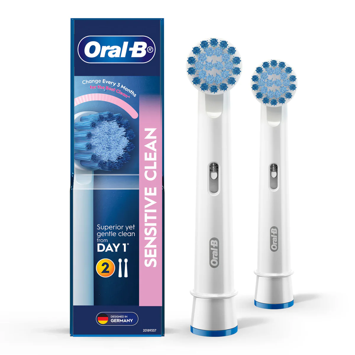 Thumbnail Oral B Sensitive Clean Replacement Toothbrush Heads 2 Pack