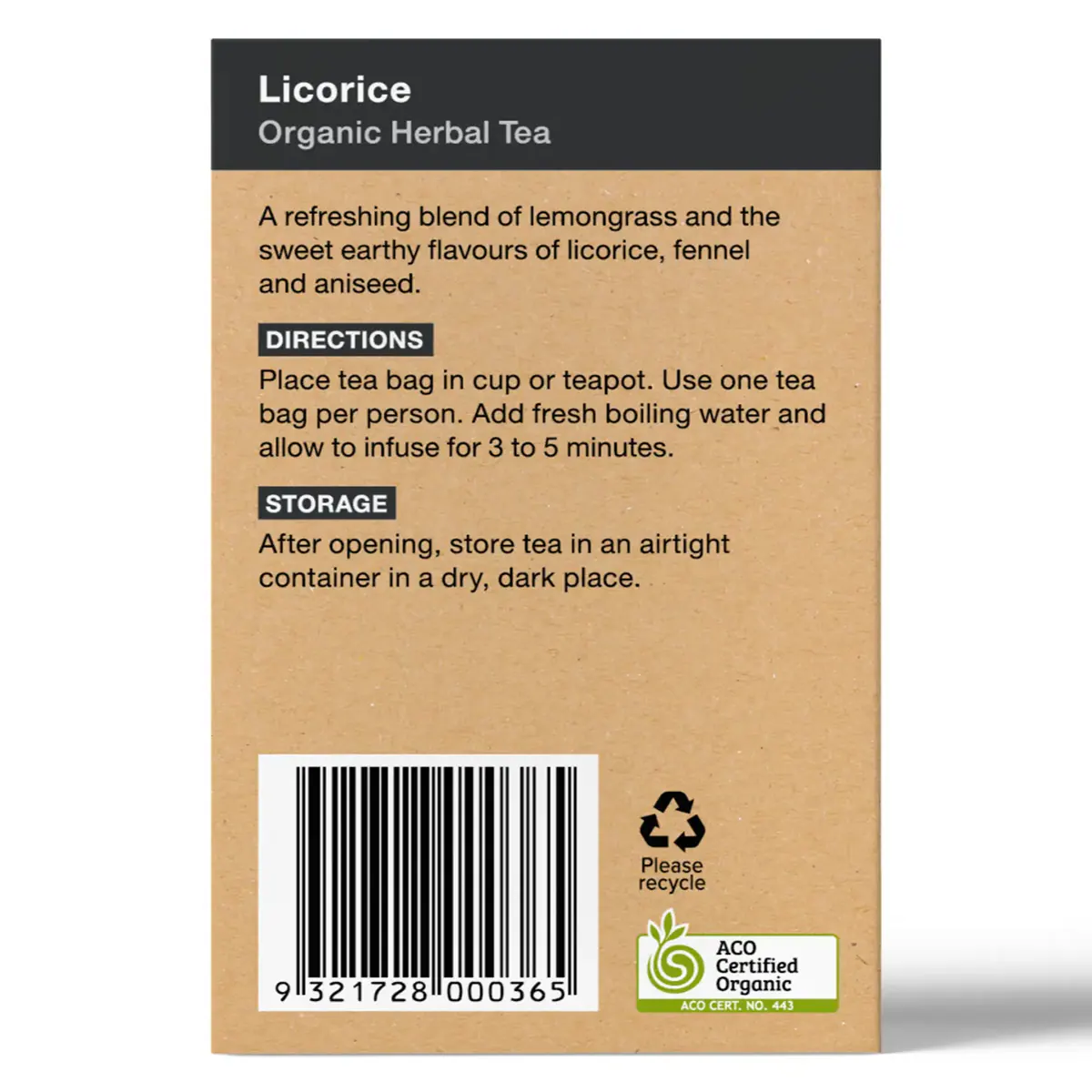 Thumbnail Planet Organic Licorice Tea 25 Tea Bags