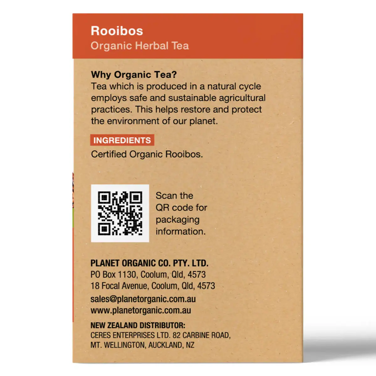 Thumbnail Planet Organic Rooibos Tea 25 Tea Bags