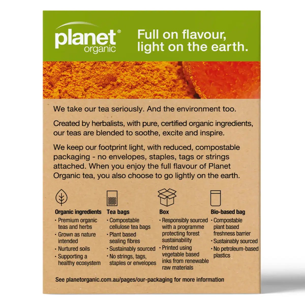 Thumbnail Planet Organic Turmeric Tea 25 Tea Bags