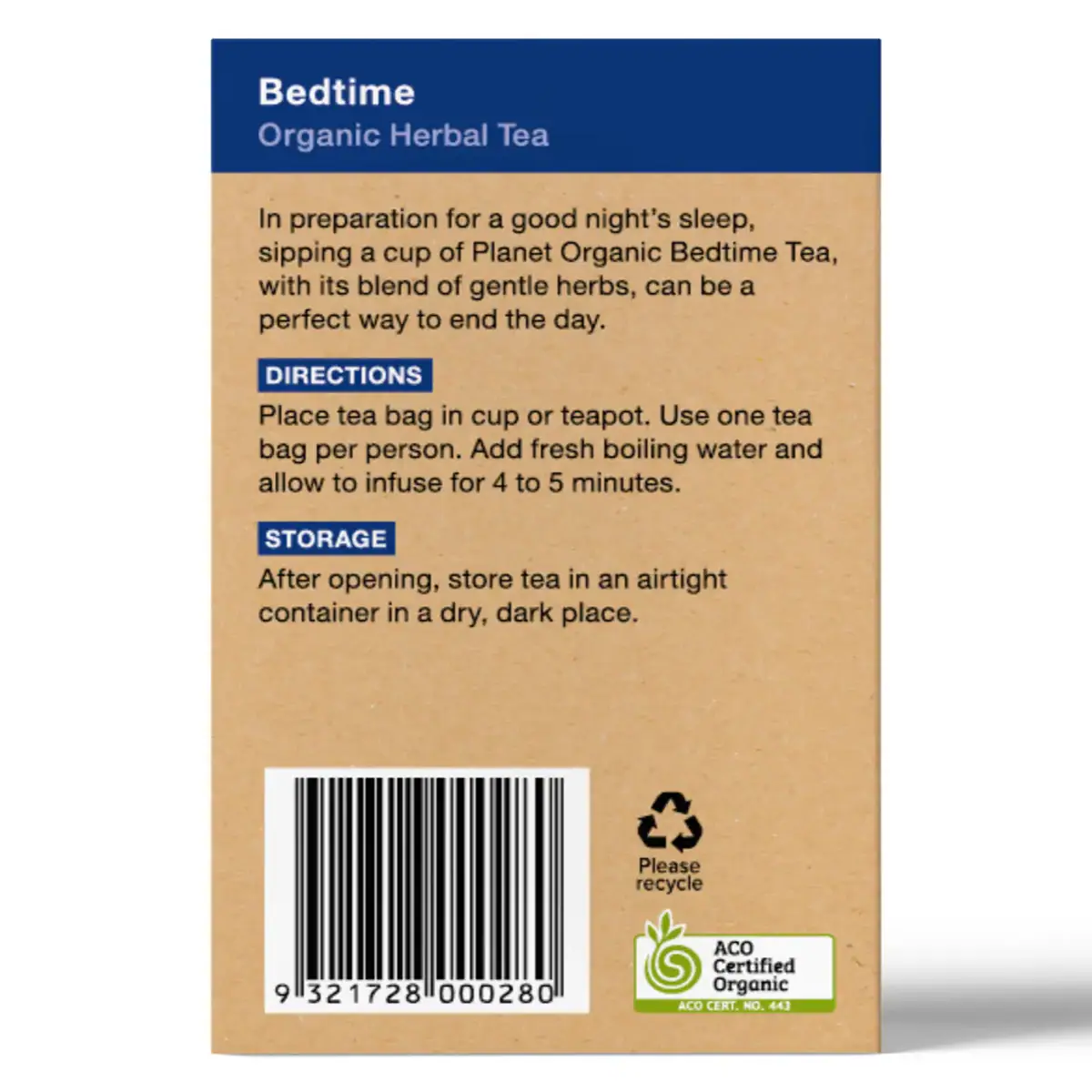 Thumbnail Planet Organic Bedtime Tea 25 Tea Bags