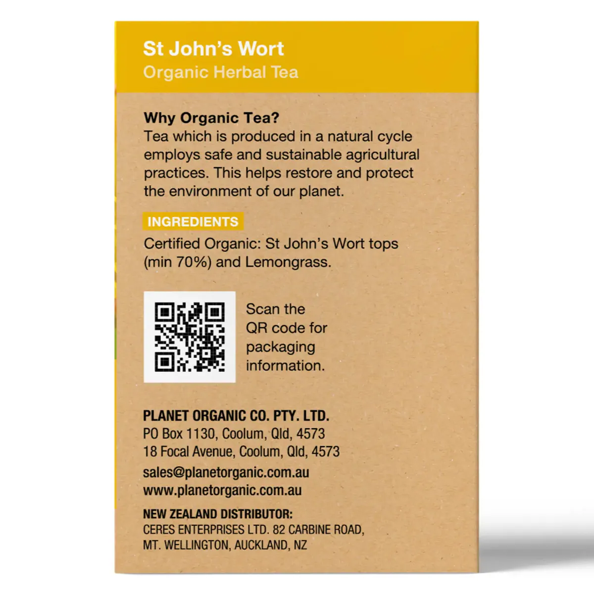 Thumbnail Planet Organic St Johns Wort Herbal Tea 25 Tea Bags