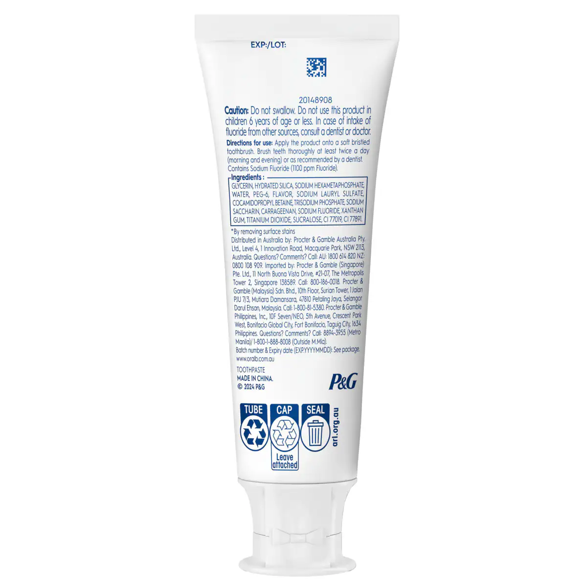 Thumbnail Oral B Toothpaste 3D White Luxe Glamorous White Paste 95g