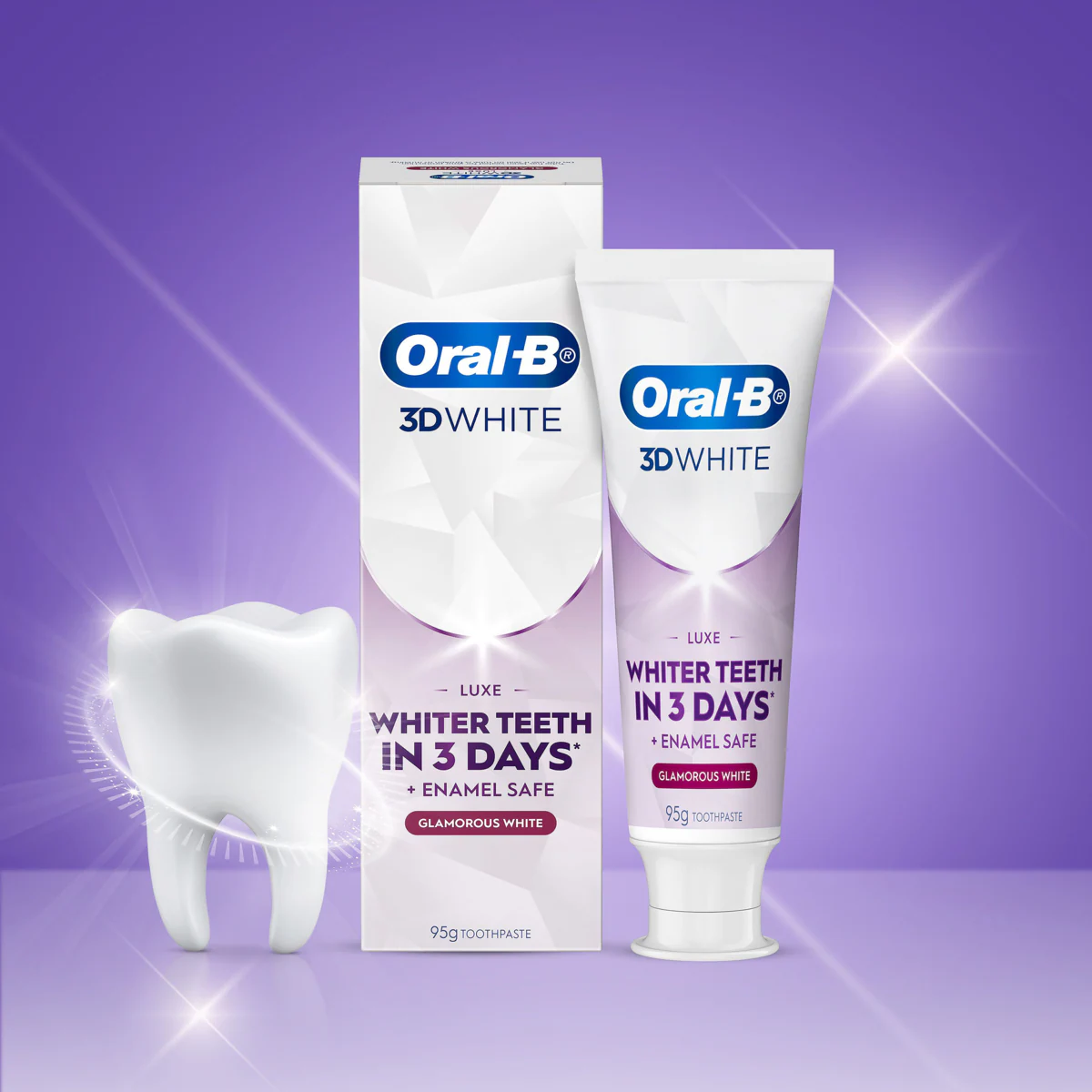Thumbnail Oral B Toothpaste 3D White Luxe Glamorous White Paste 95g
