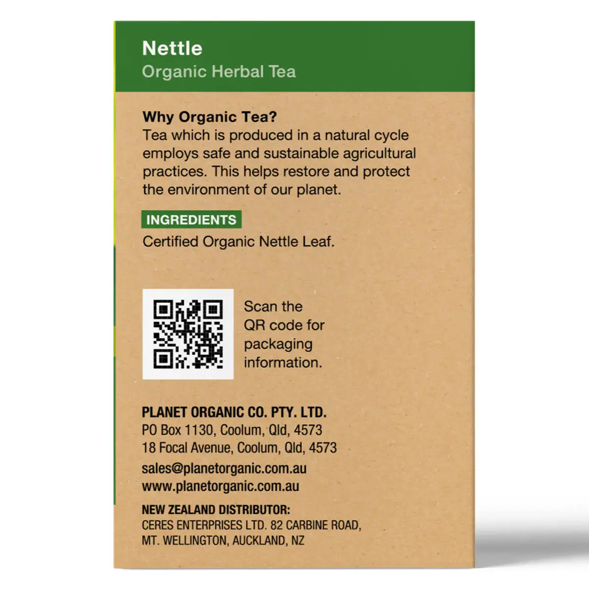 Thumbnail Planet Organic Nettle Herbal Tea Bags 25 Pack