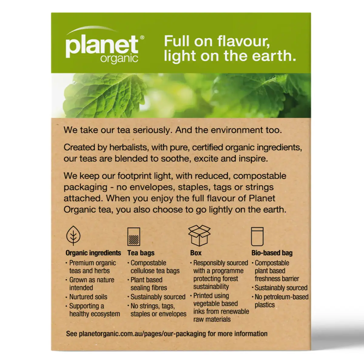 Thumbnail Planet Organic Lemon Balm Tea Bags 25 Pack