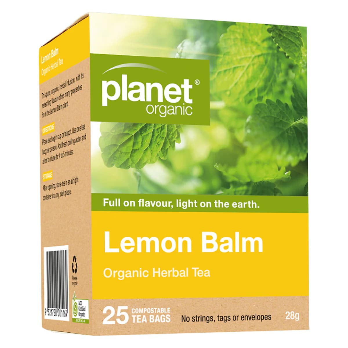 Thumbnail Planet Organic Lemon Balm Tea Bags 25 Pack