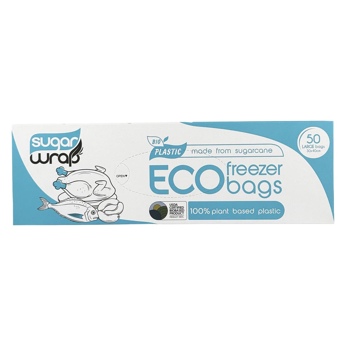 Thumbnail Sugarwrap Eco Freezer Bags Large 50 Pack