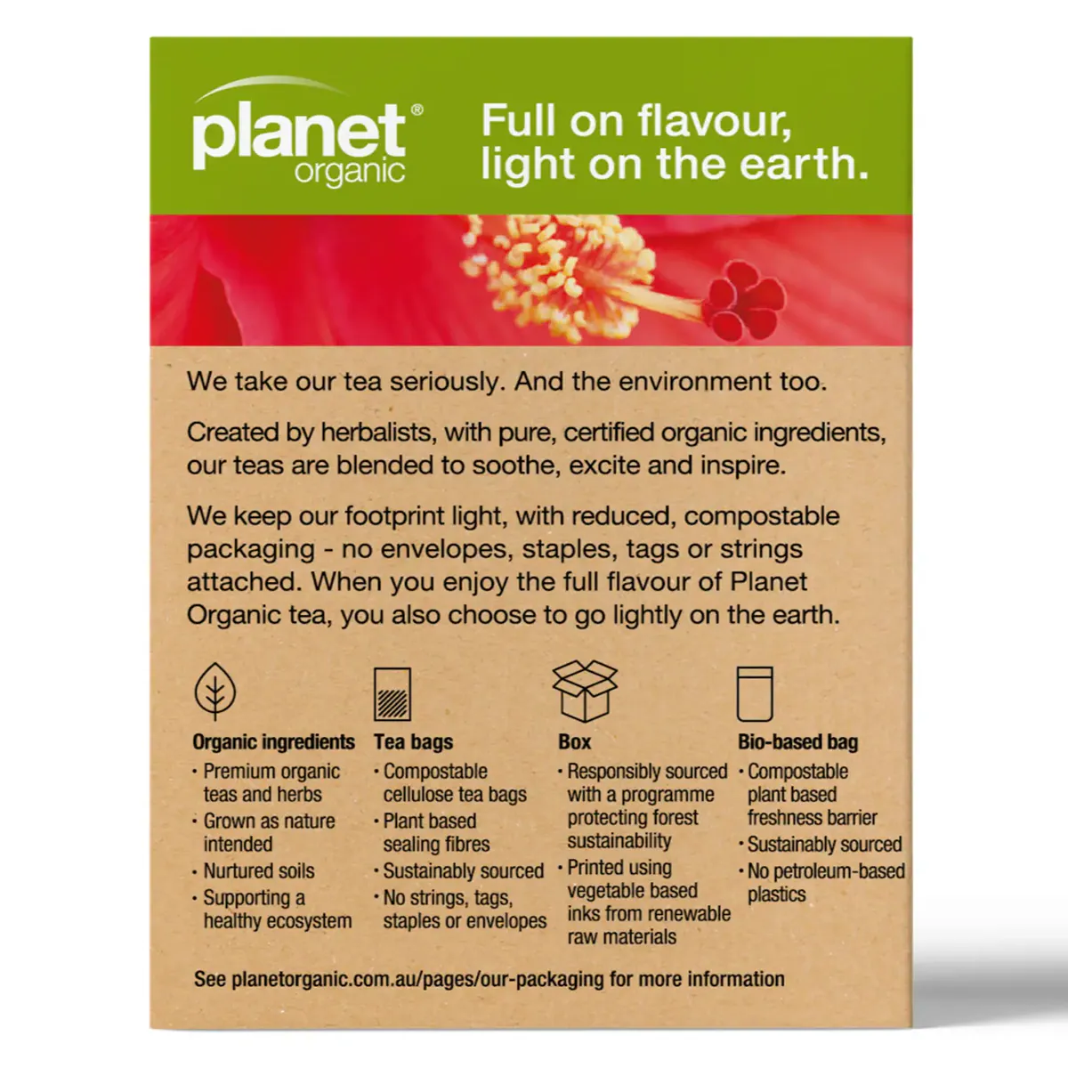 Thumbnail Planet Organic Rosehip Hibiscus Tea Bags 25 Pack