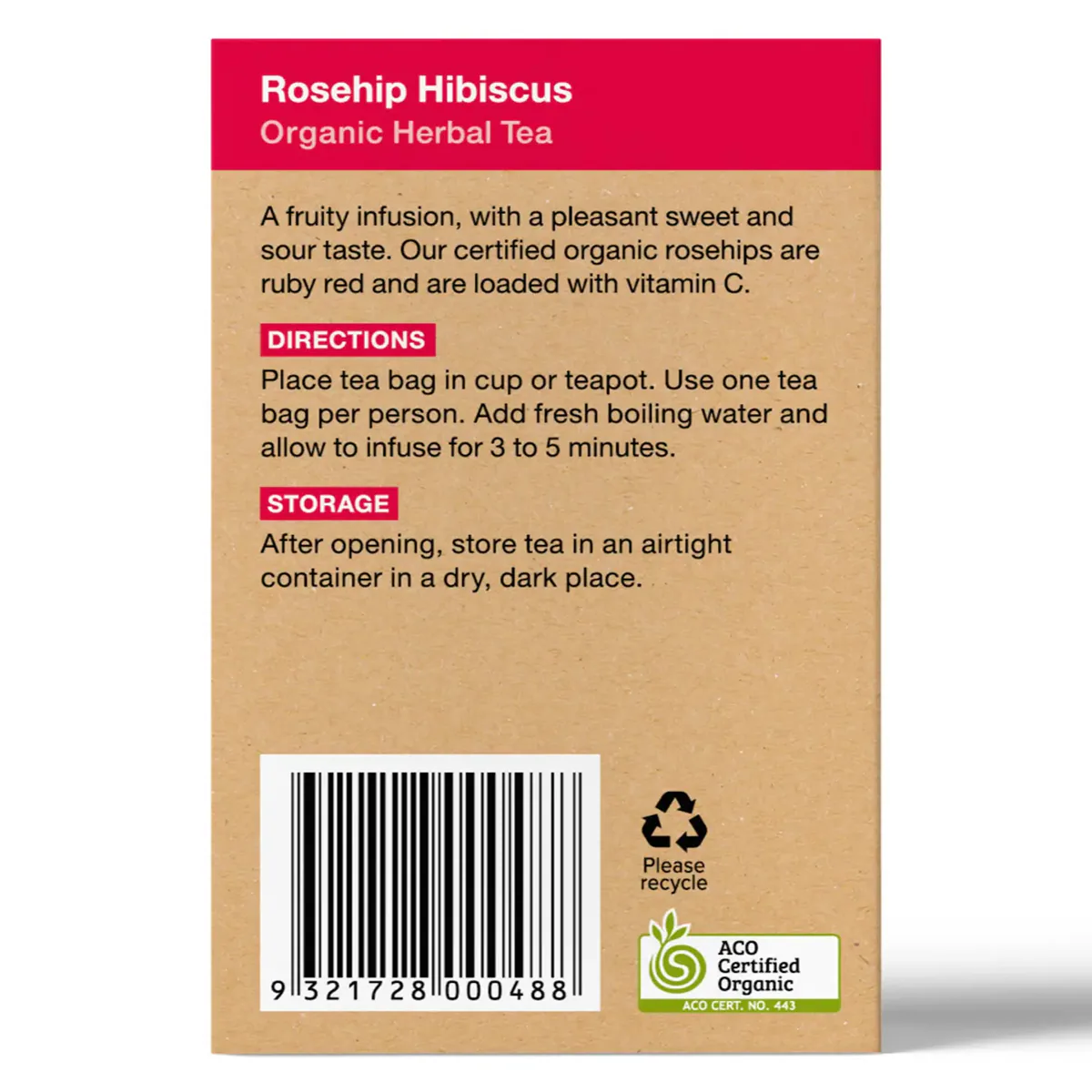 Thumbnail Planet Organic Rosehip Hibiscus Tea Bags 25 Pack