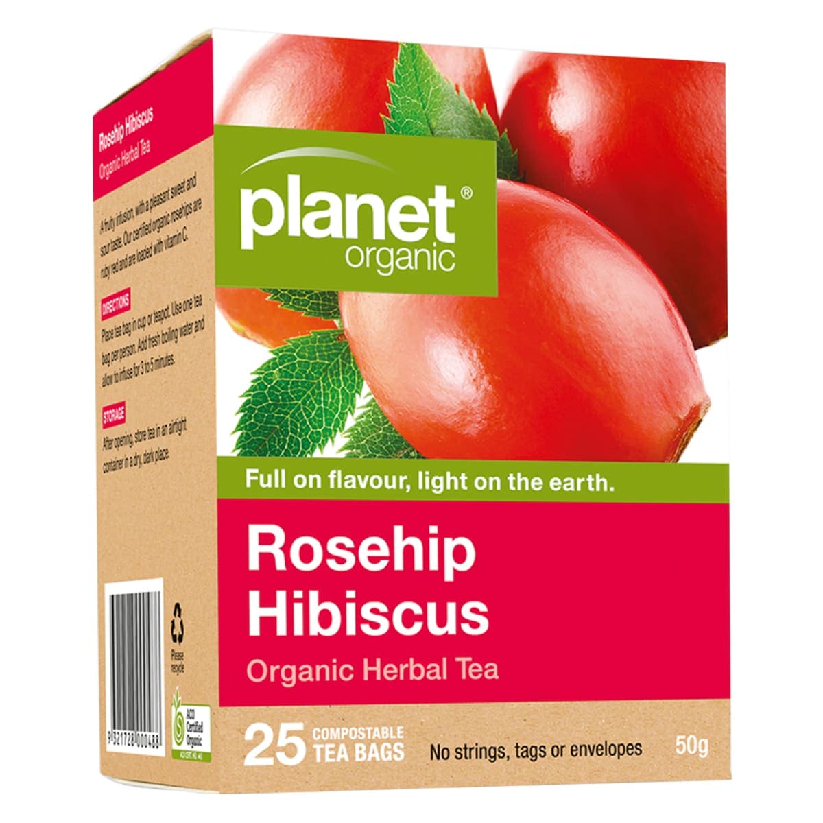 Thumbnail Planet Organic Rosehip Hibiscus Tea Bags 25 Pack