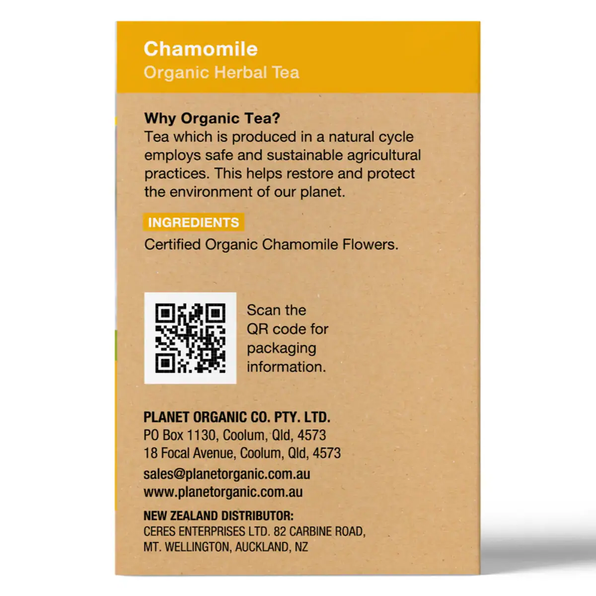 Thumbnail Planet Organic Chamomile Tea 25 Tea bags