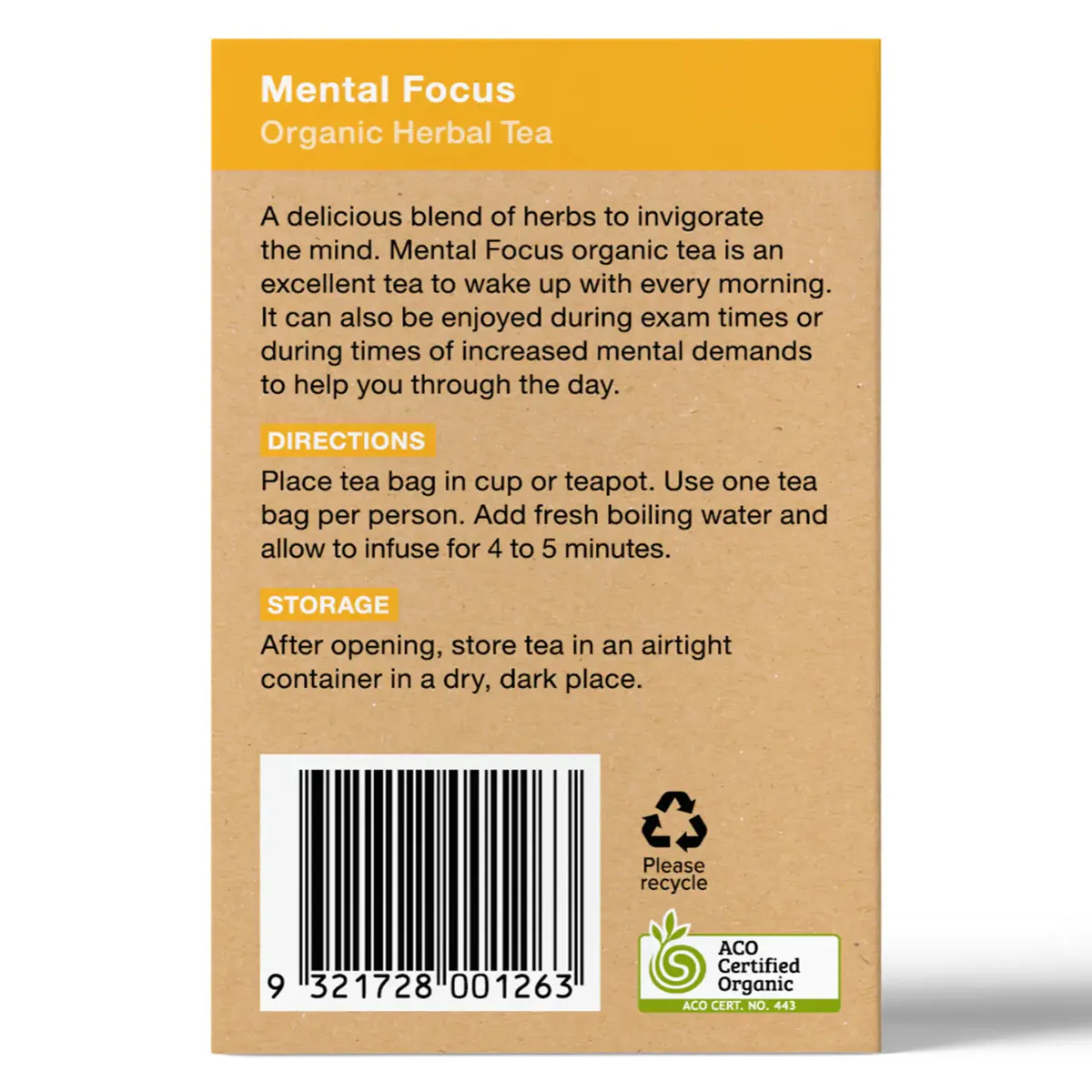 Thumbnail Planet Organic Mental Focus 25 Tea Bags