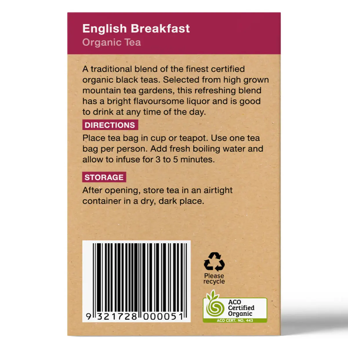 Thumbnail Planet Organic English Breakfast 25 Tea Bags