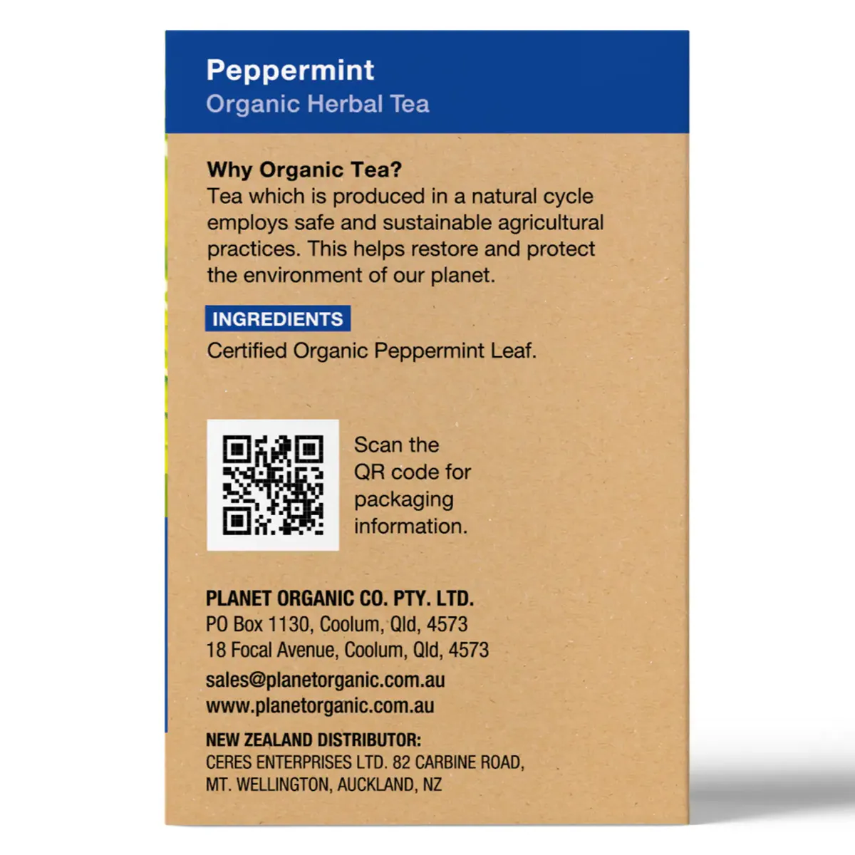 Thumbnail Planet Organic Peppermint Tea 25 Tea Bags