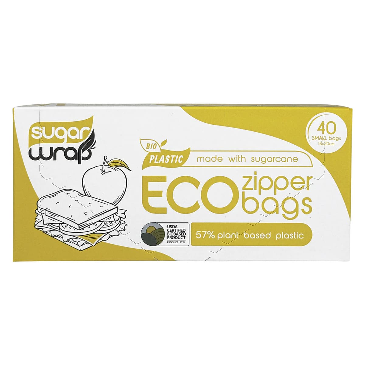 Thumbnail Sugarwrap Eco Zipper Bags Small 40 Pack