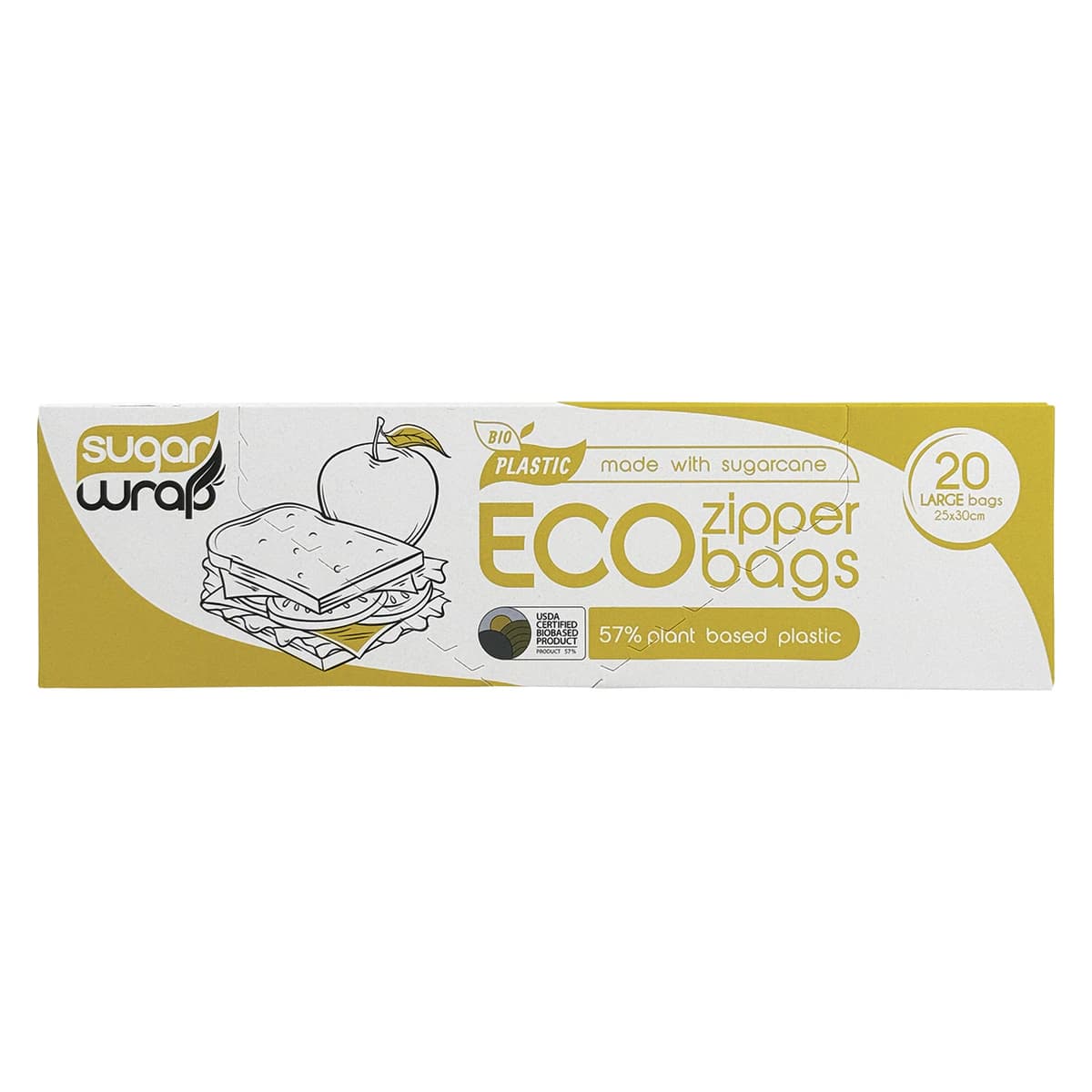 Thumbnail Sugarwrap Eco Zipper Bags Large 20 Pack
