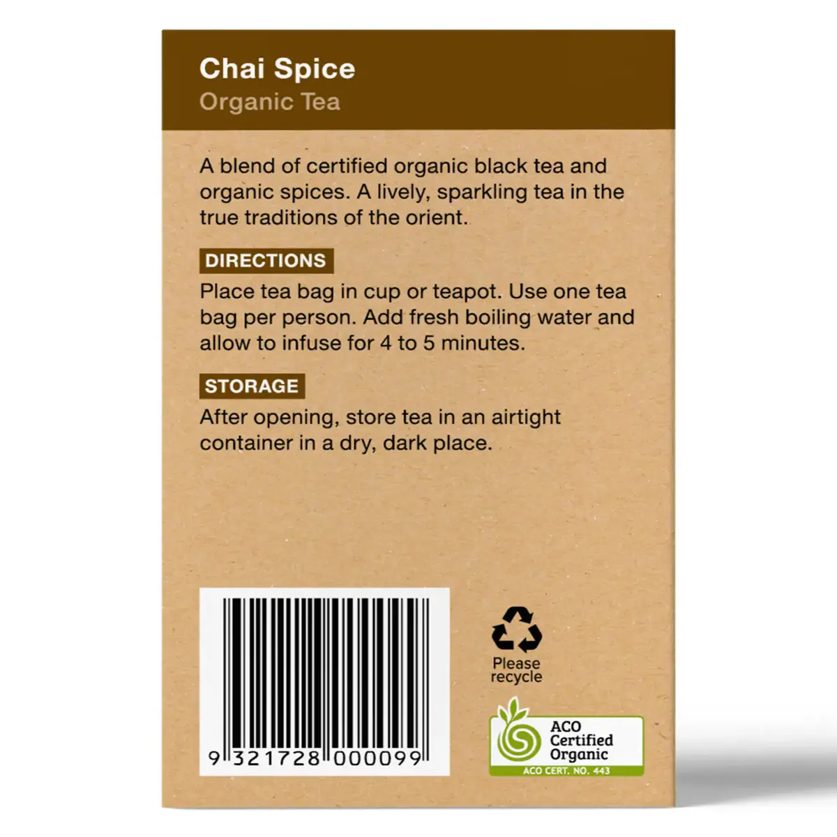 Thumbnail Planet Organic Chai Spice 25 Tea Bags