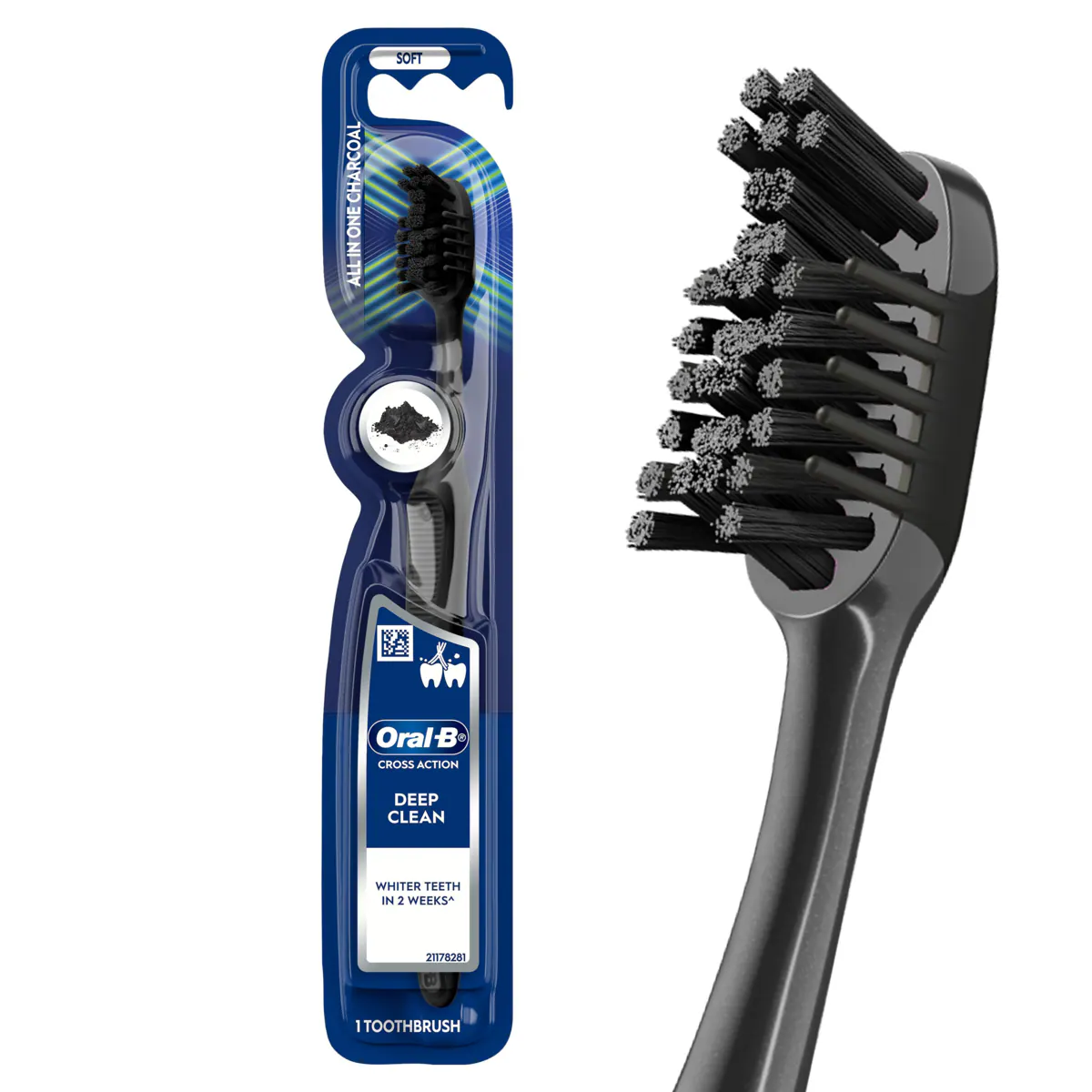Thumbnail Oral B Cross Action Charcoal Toothbrush 1 Pack