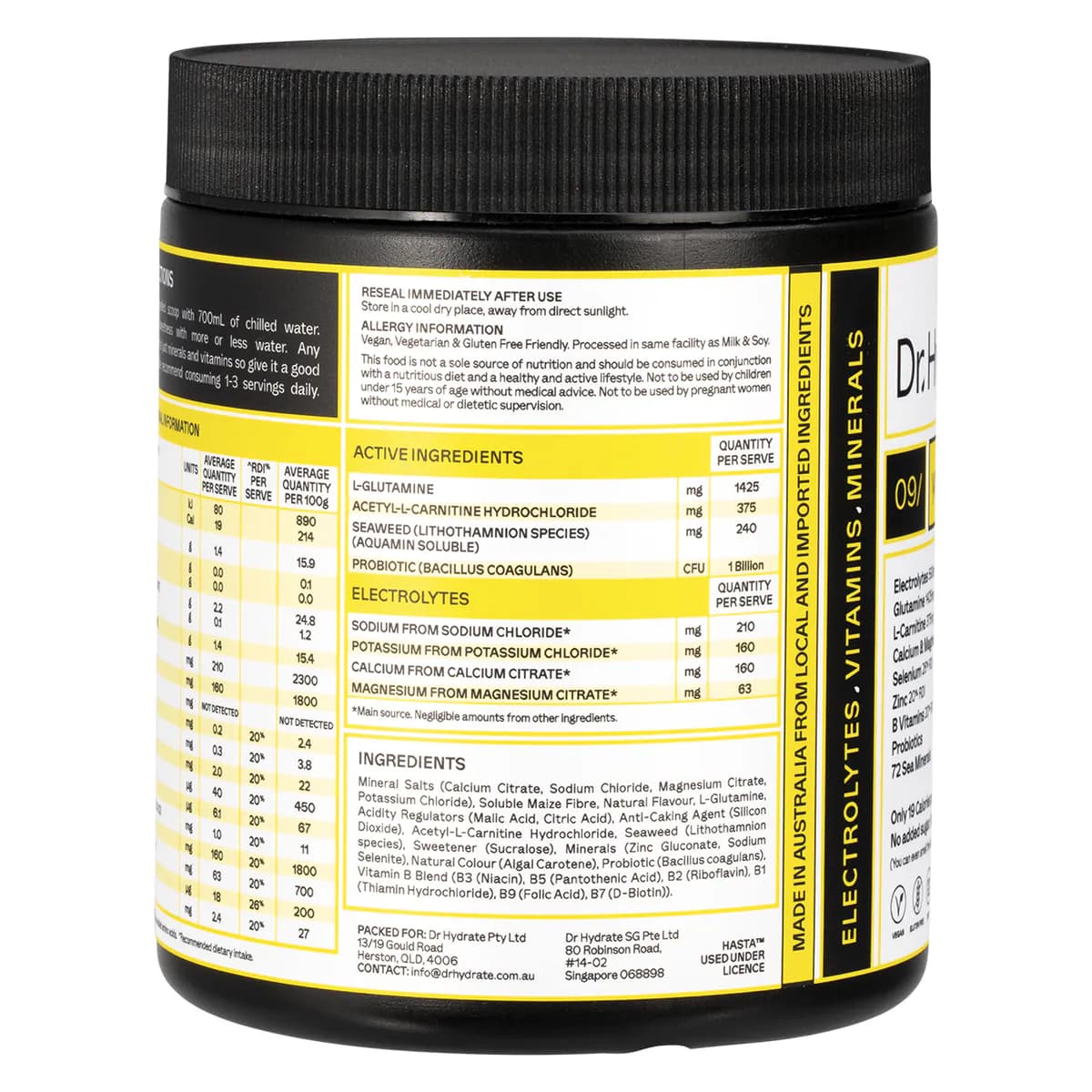 Thumbnail Dr. Hydrate All-In-One Hydration Drink Yuzu Lemon 270g