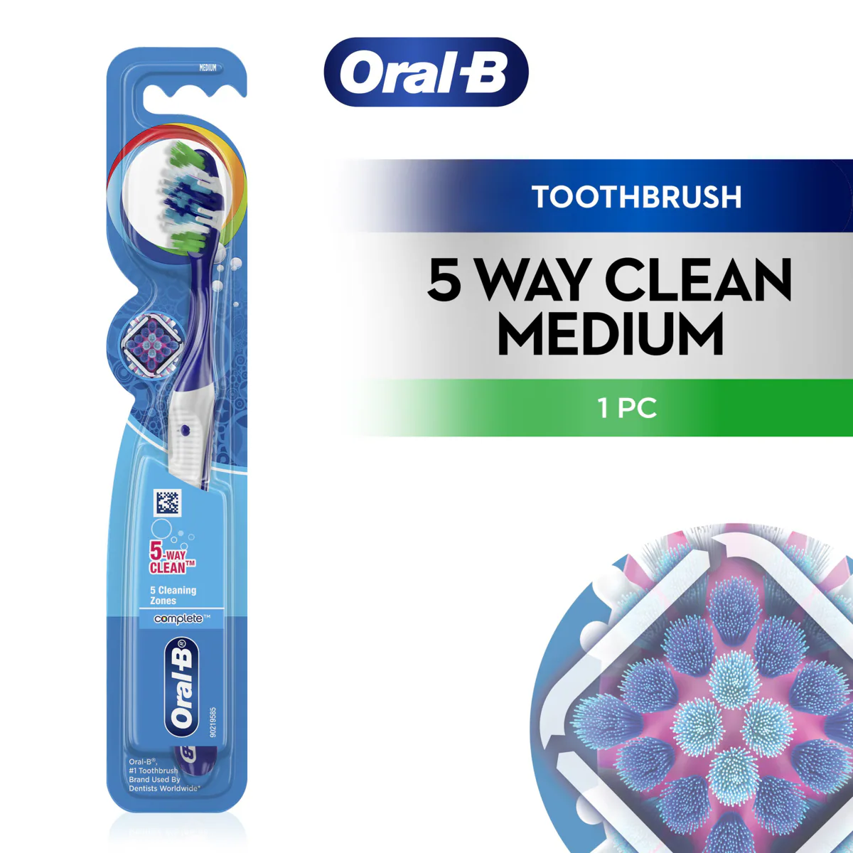 Thumbnail Oral B Complete 5 Way Clean Toothbrush Medium 1 Pack