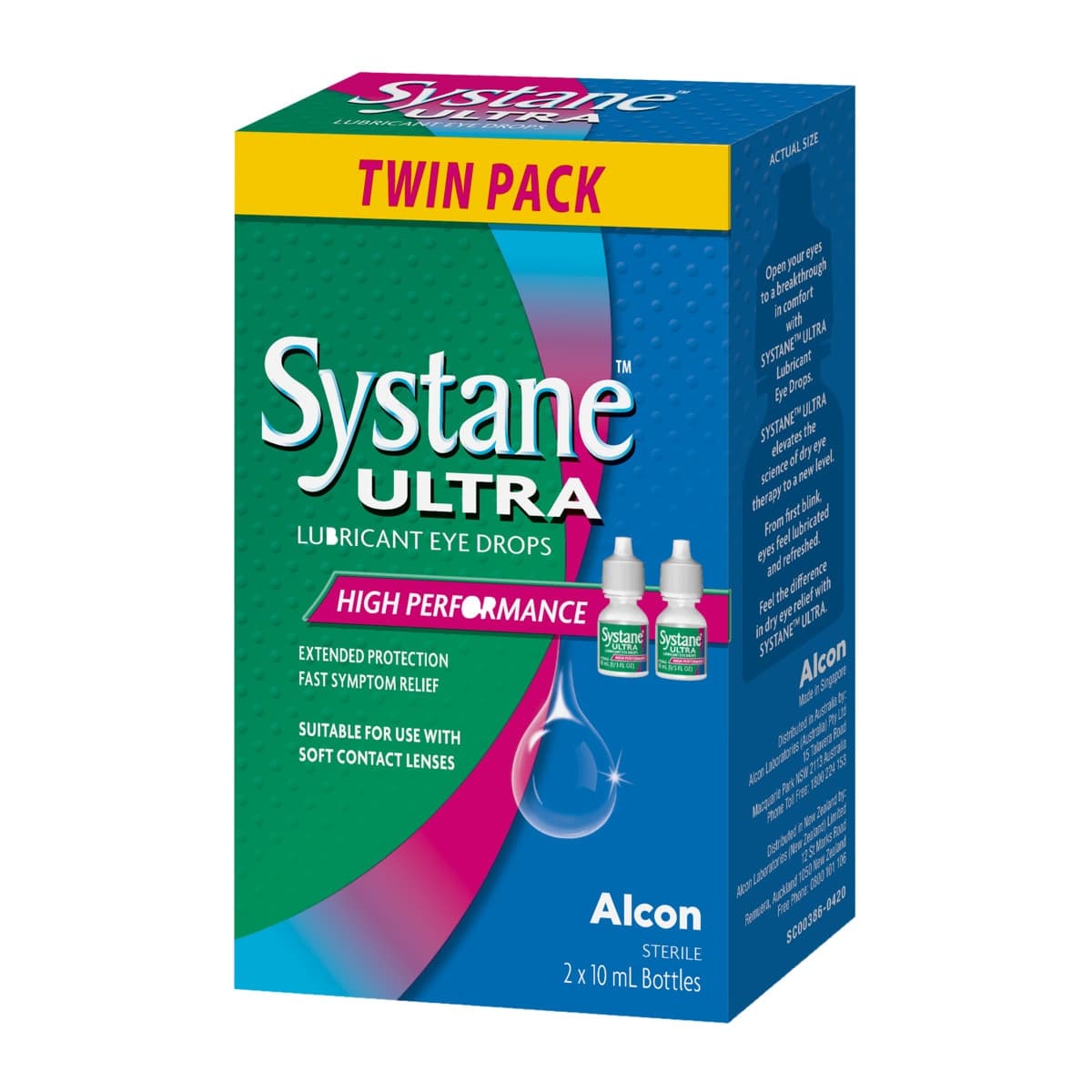 Thumbnail Systane Ultra Lubricant Eye Drops 2 x10ml