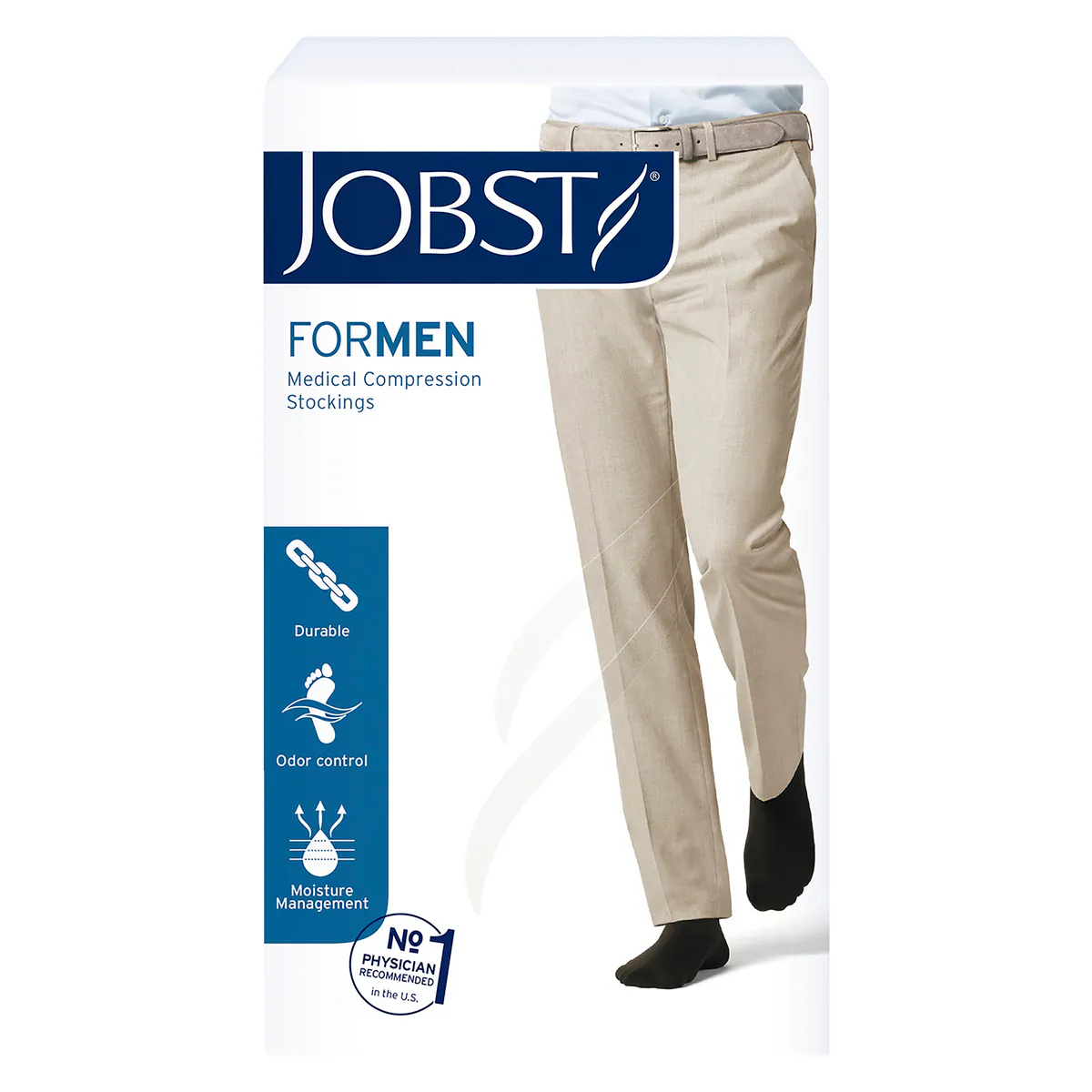 Thumbnail Jobst for Men Casual Compression Socks 15-20 mmHg Black M