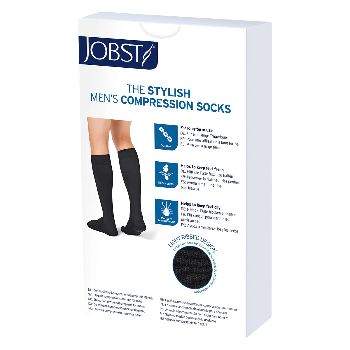 Thumbnail Jobst for Men Casual Compression Socks 15-20 mmHg Black M